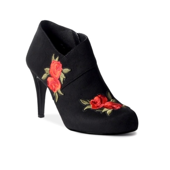 red and black booties